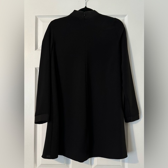 Zara Black A- Line Long Sleeve Dress - Picture 9 of 11